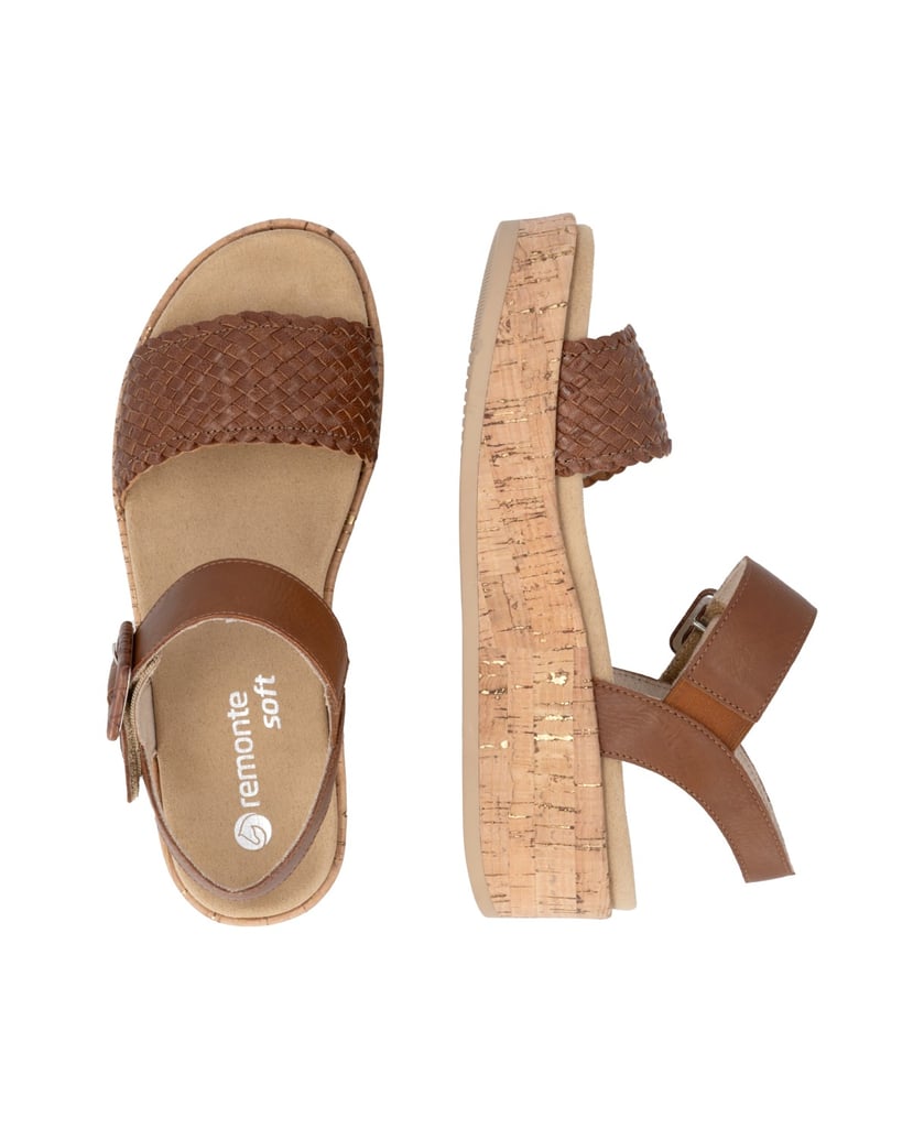 Remonte-Keilsandaletten-D1N56-braun