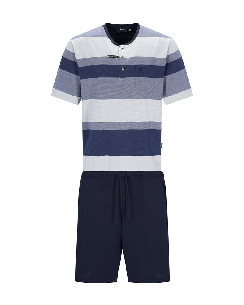 hajo-Herren-Pyjama-Klima-Komfort-Shorty-grau