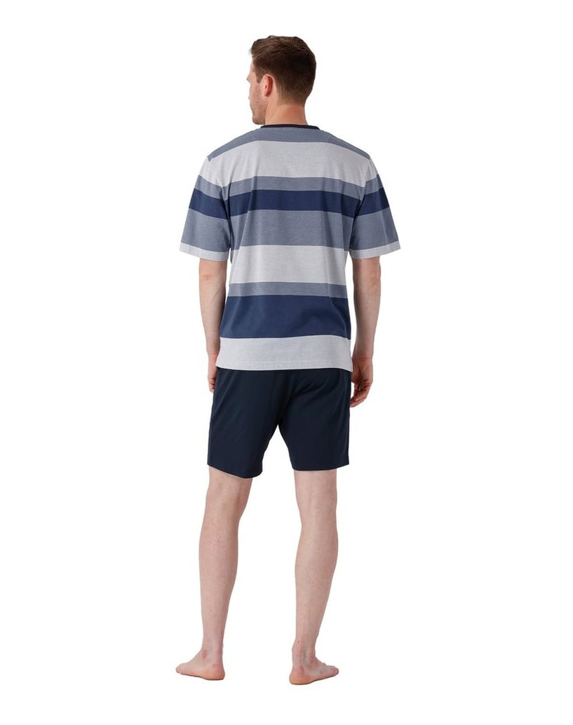 hajo-Herren-Pyjama-Klima-Komfort-Shorty-grau