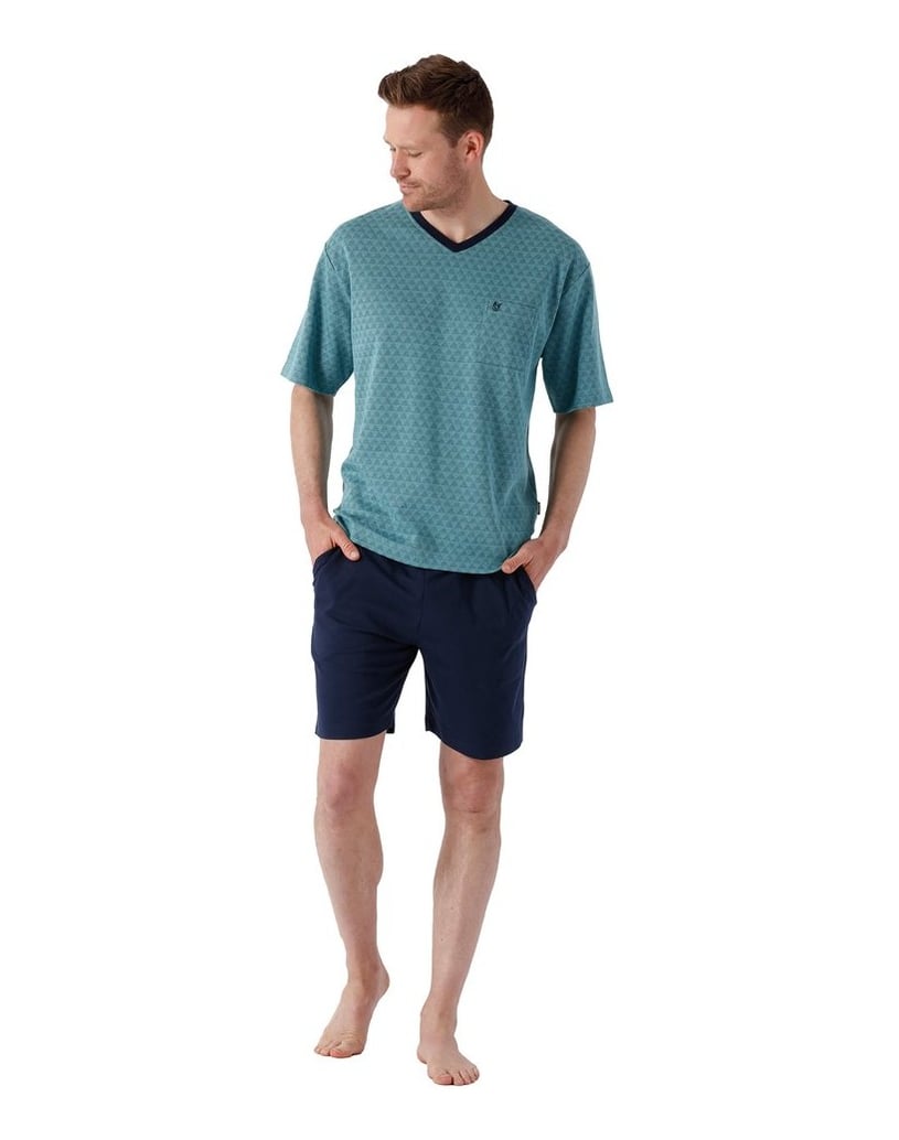 hajo-Herren-Pyjama-Klima-Light-Shorty-hellblau