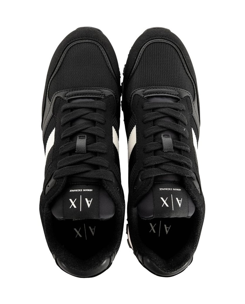 Armani-Exchange-Herren-Sneaker-1er-Pack-SNEAKER-DROP-MICROSUEDE-schwarz