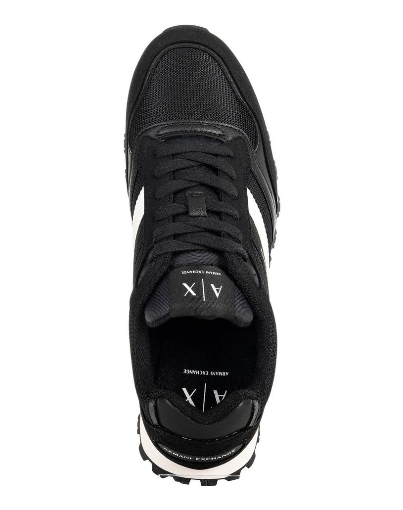 Armani-Exchange-Herren-Sneaker-1er-Pack-SNEAKER-DROP-MICROSUEDE-schwarz