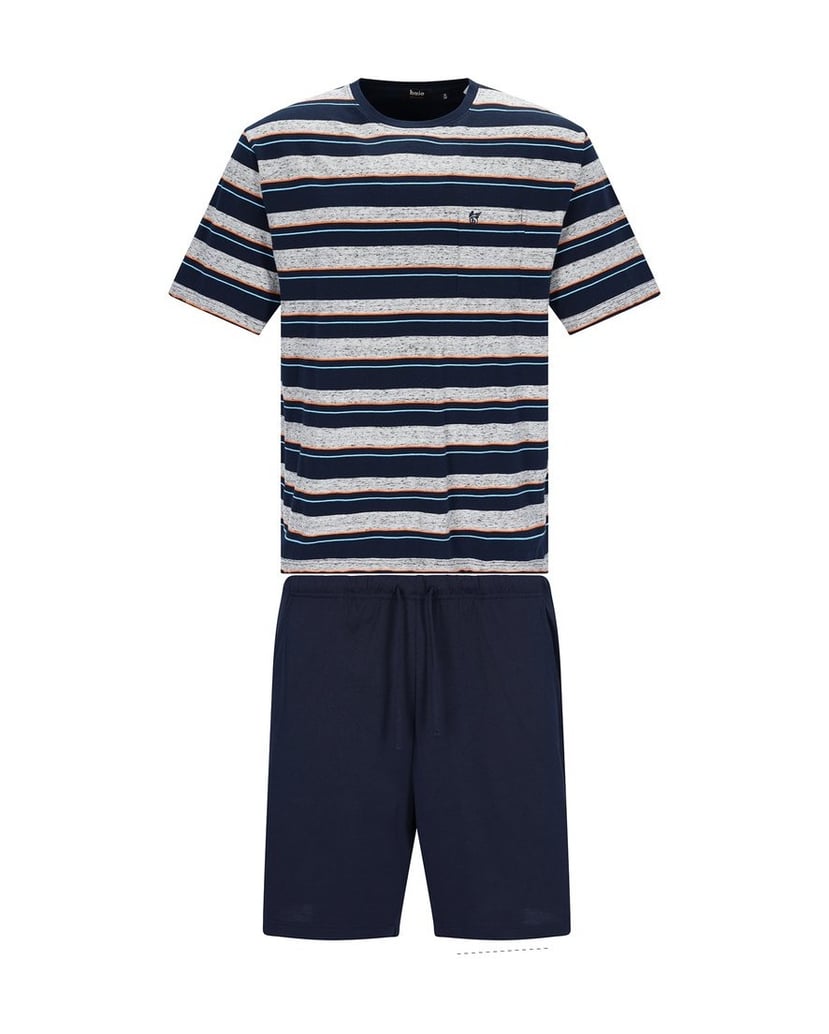 hajo-Herren-Pyjama-Klima-light-Shorty-grau