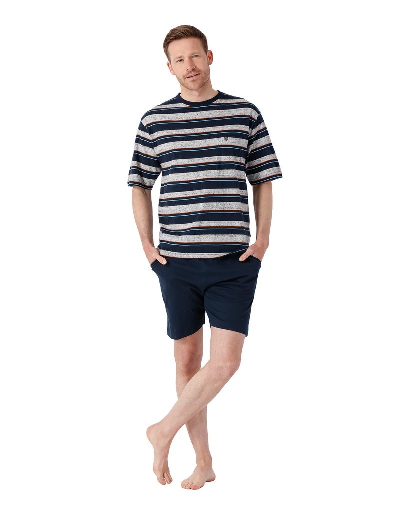 hajo-Herren-Pyjama-Klima-light-Shorty-grau