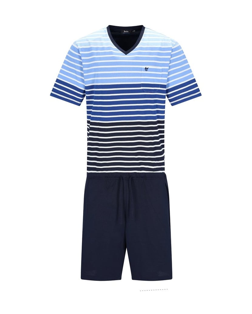 hajo-Herren-Pyjama-Shorty-Bermuda-Klima-Komfort-grau