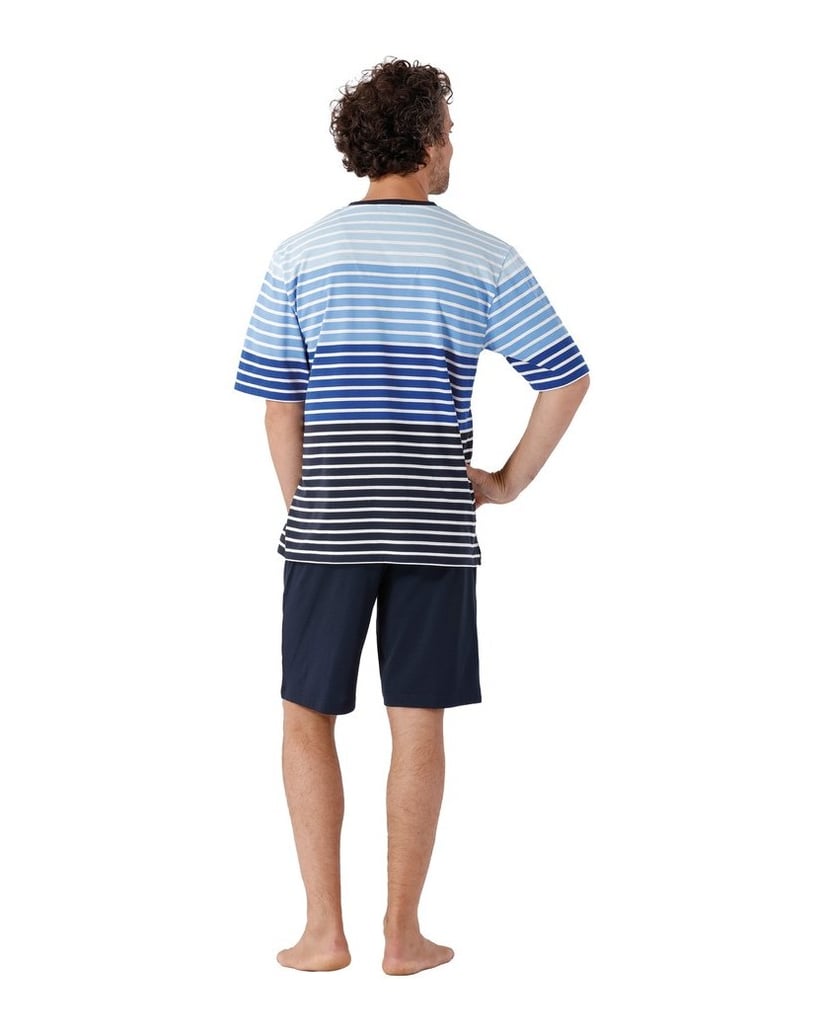 hajo-Herren-Pyjama-Shorty-Bermuda-Klima-Komfort-grau