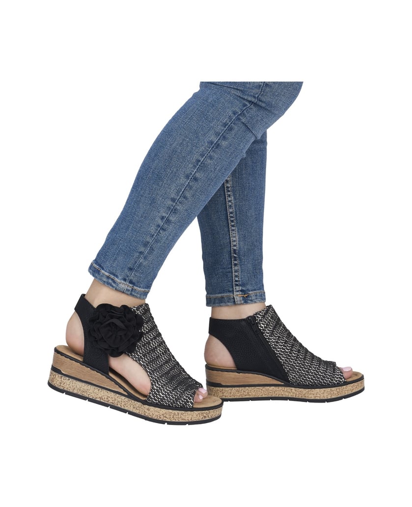 Rieker-Keilsandaletten-63791-schwarz