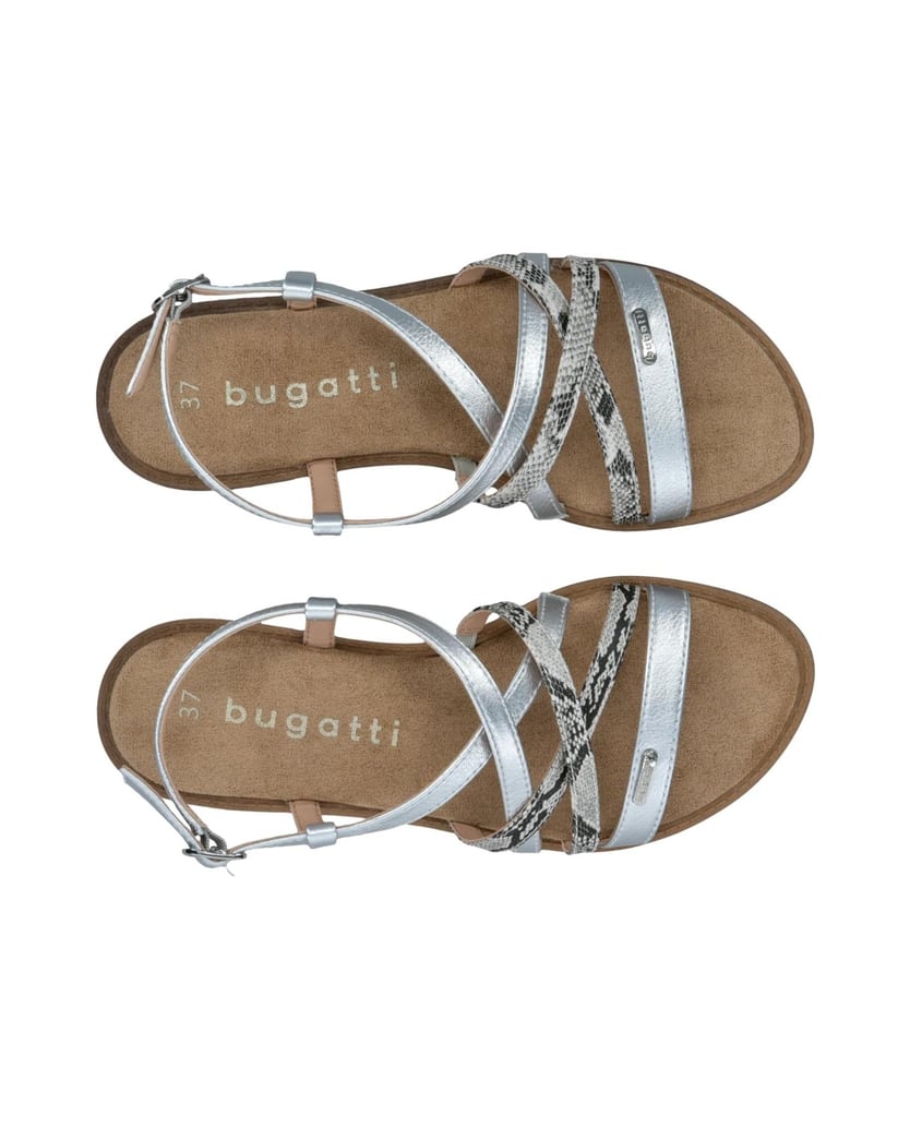 BUGATTI-Sandale-silber