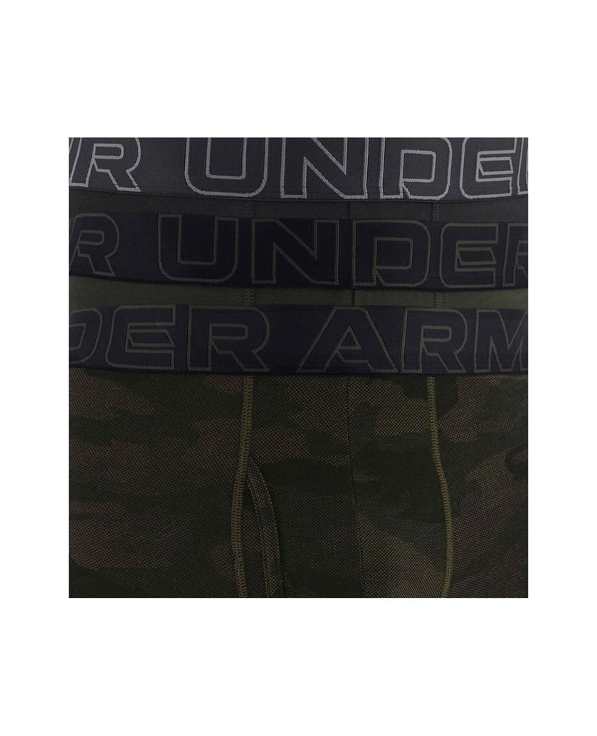 Under-Armour-Herren-Boxershort-3er-Pack-UA-PERFORMANCE-COTTON---PRINT-3-INCH-dunkelgrün