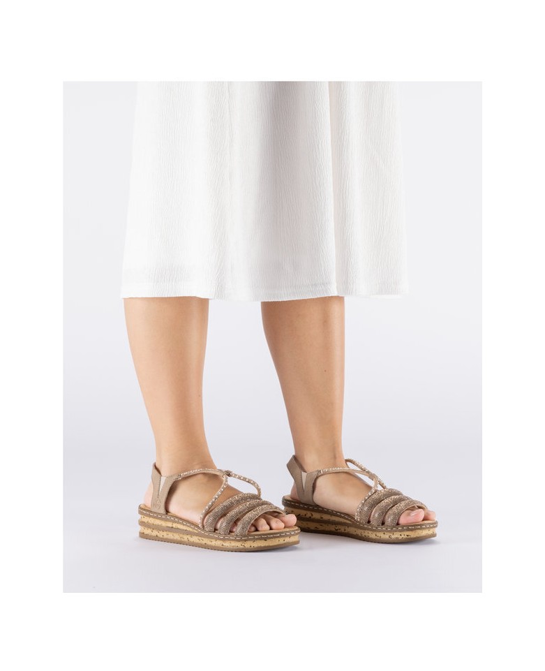Rieker-Keilsandaletten-62977-gold