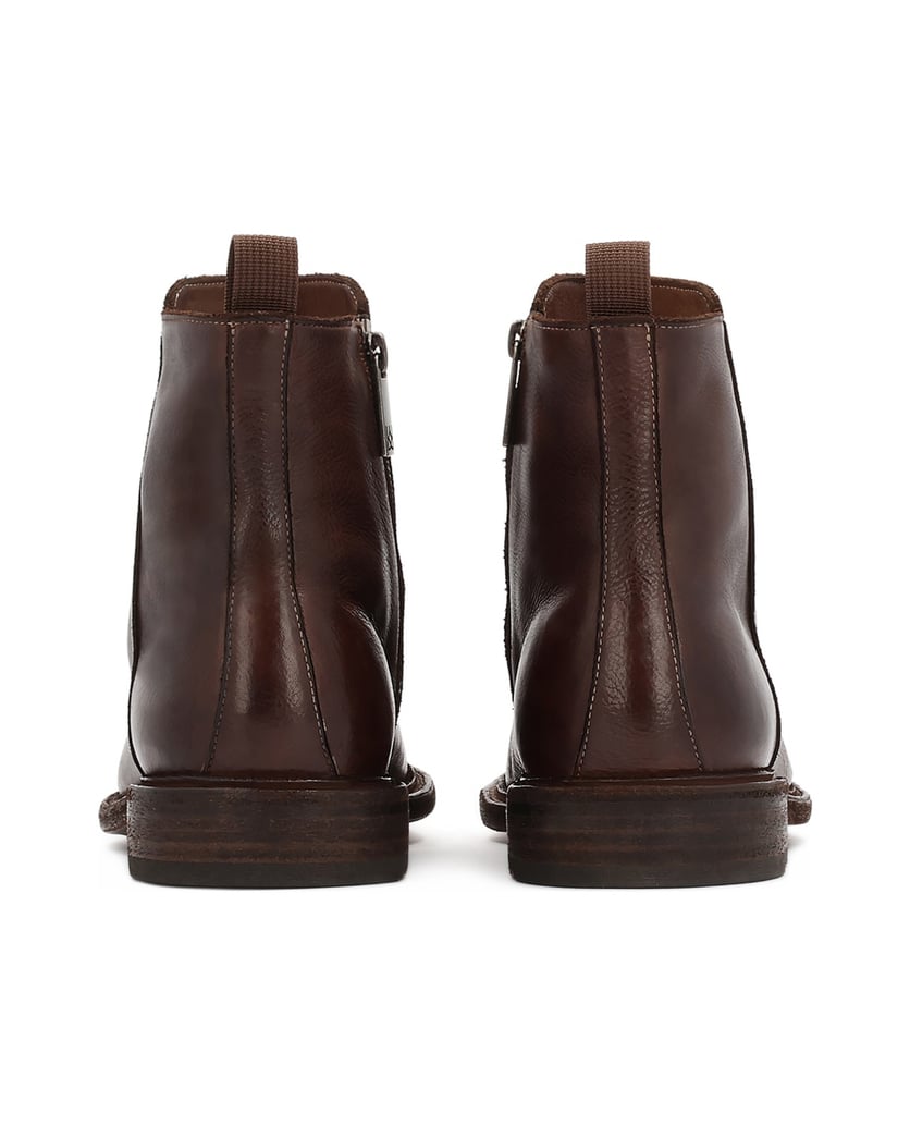 Kazar-Braune-Stiefel-mit-Reißverschluss-und-Ledersohle-braun