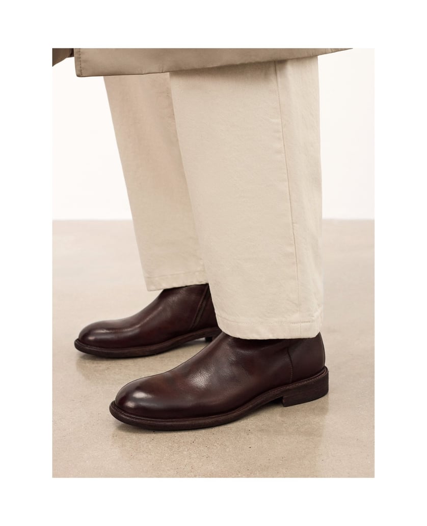 Kazar-Braune-Stiefel-mit-Reißverschluss-und-Ledersohle-braun