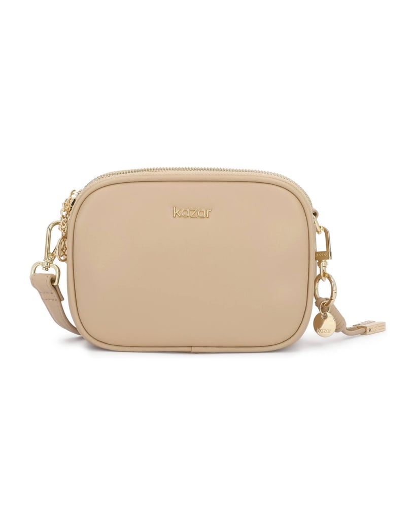 Kazar-Beigefarbene-Naturlederhandtasche-mit-drei-Fächern-beige