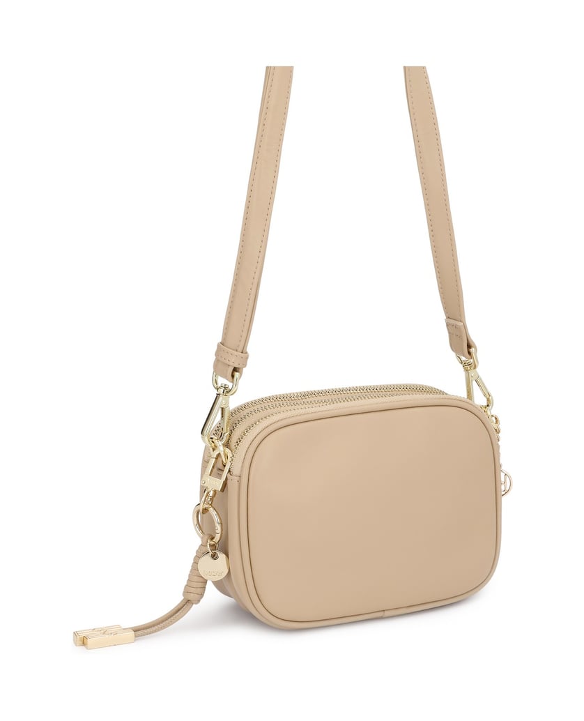 Kazar-Beigefarbene-Naturlederhandtasche-mit-drei-Fächern-beige