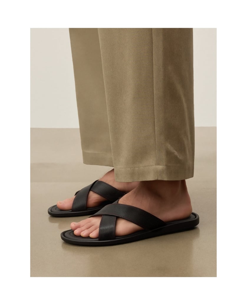 Kazar-Schwarze-Leder-in-Schwarz-mit-roten-Nähten-für-Herren-schwarz