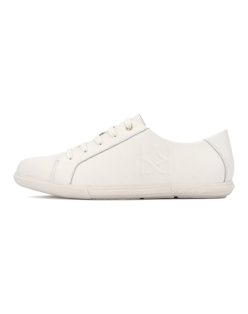 Kazar-Minimalistische-Turnschuhe-aus-weißem-Leder-weiss