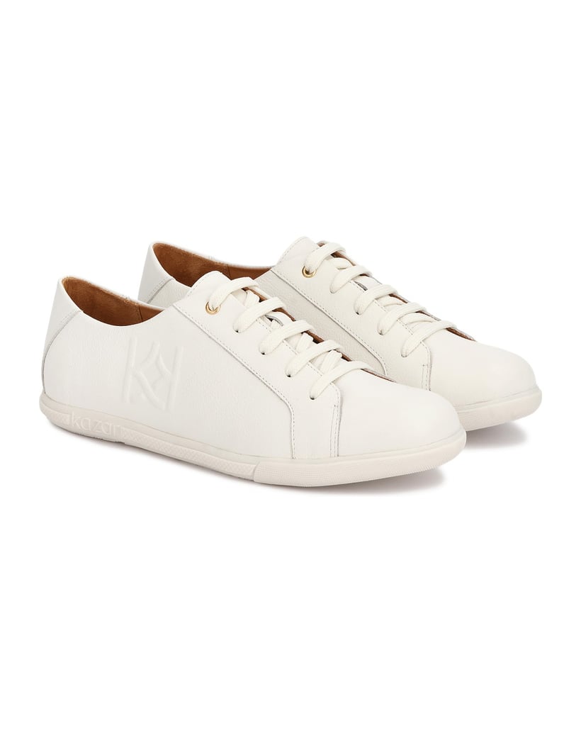 Kazar-Minimalistische-Turnschuhe-aus-weißem-Leder-weiss