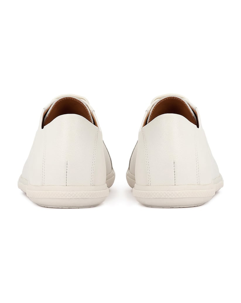 Kazar-Minimalistische-Turnschuhe-aus-weißem-Leder-weiss