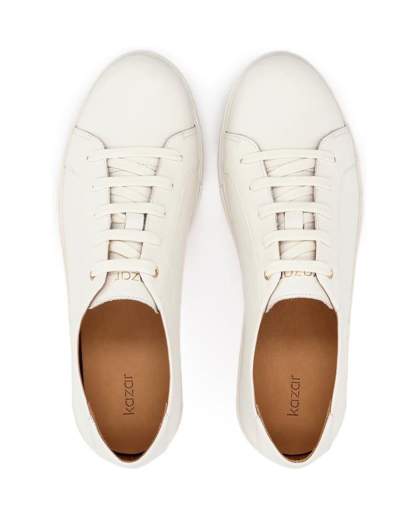 Kazar-Minimalistische-Turnschuhe-aus-weißem-Leder-weiss