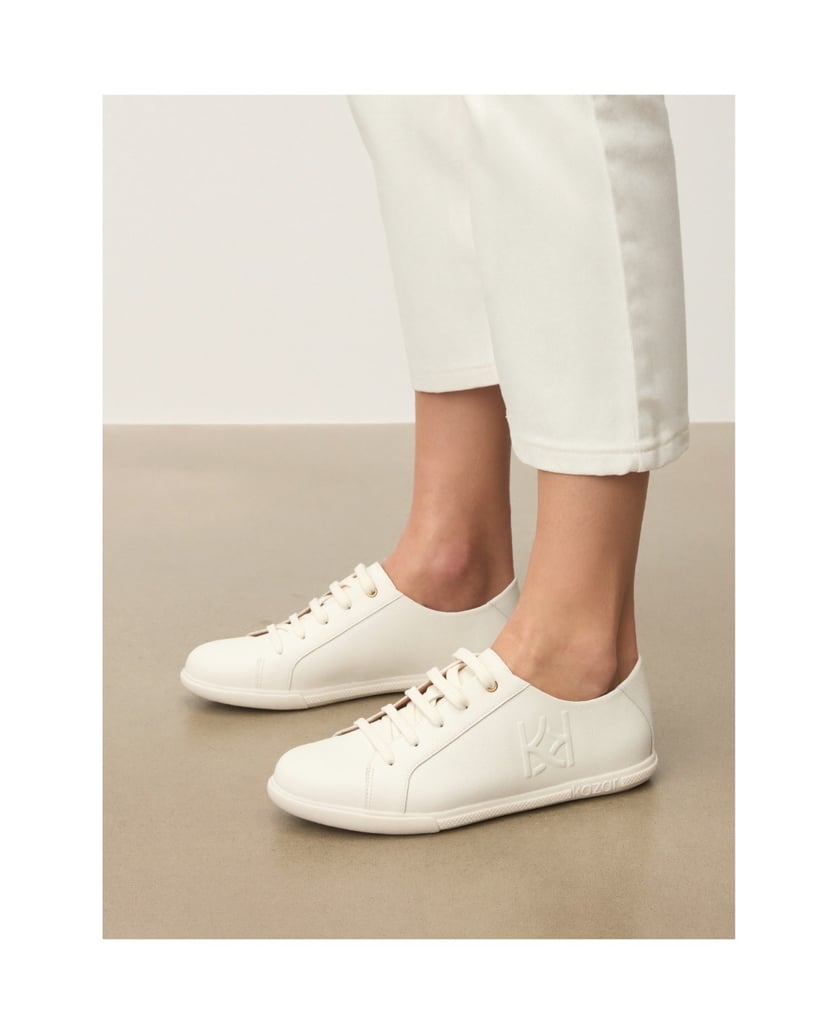 Kazar-Minimalistische-Turnschuhe-aus-weißem-Leder-weiss