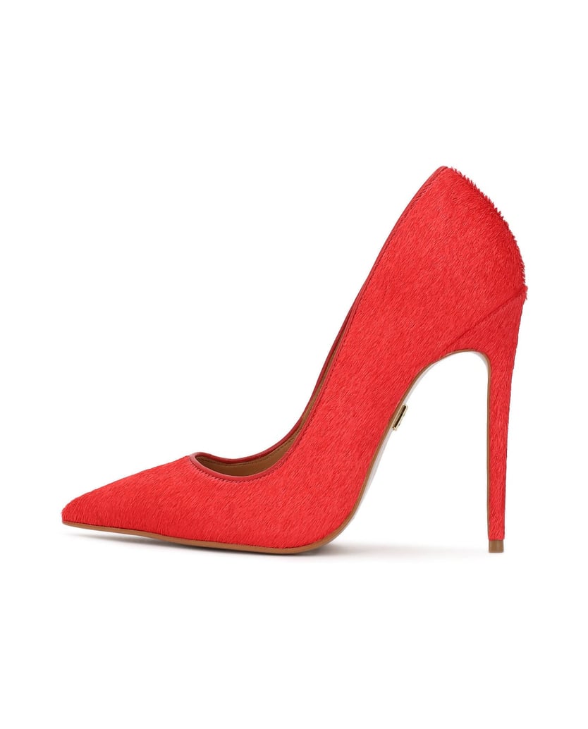 Kazar-Rote-Pumps-aus-Leder-mit-Fell-in-Rot-rot