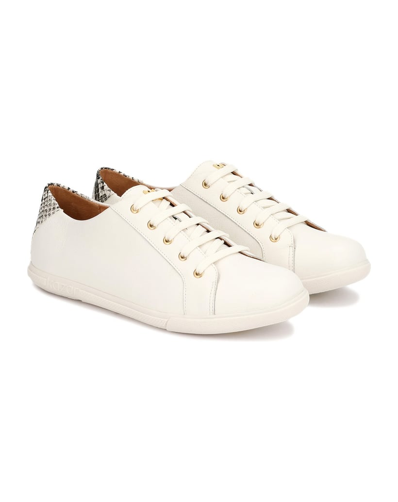Kazar-Turnschuhe-mit-dekorativem-Einsatz-weiss