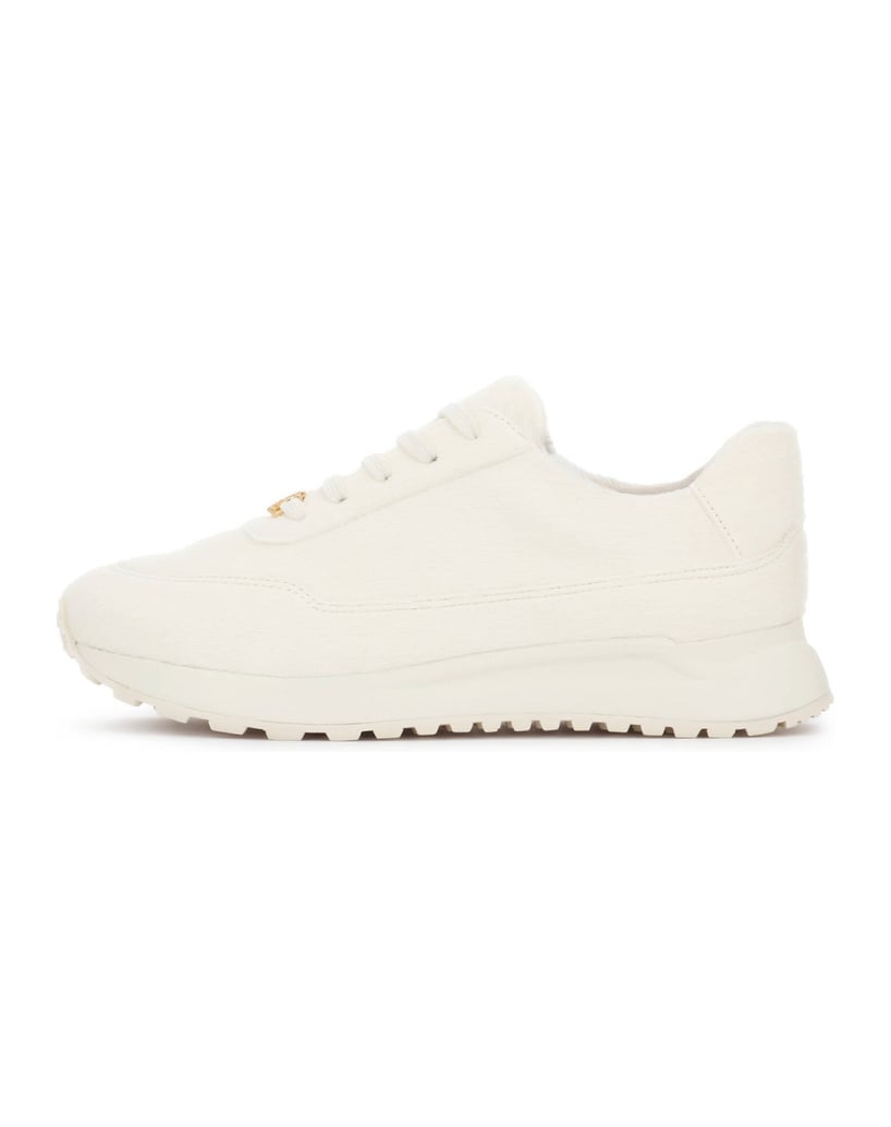 Kazar-Turnschuhe-mit-Naturhaar-bedeckten-Elementen-weiss