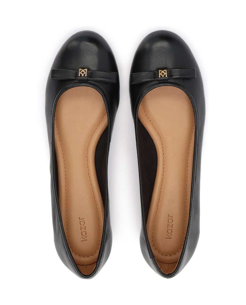 Kazar-Klassische-schwarze-Ballerinas-mit-Schleifen-schwarz