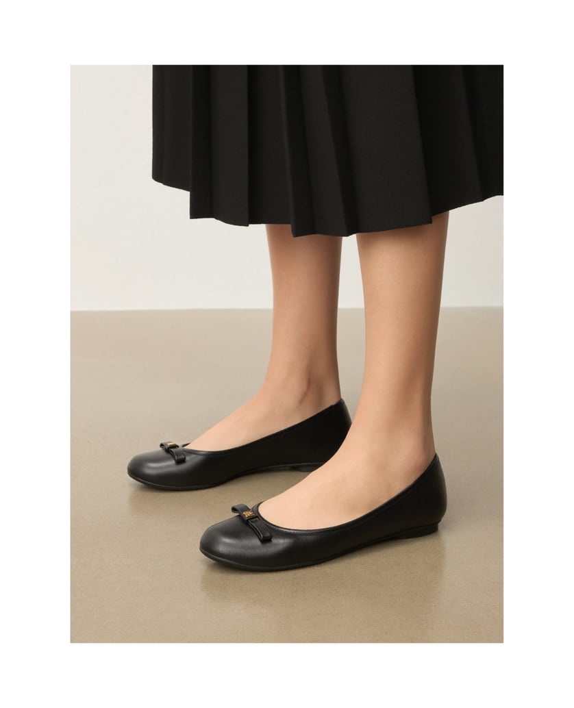 Kazar-Klassische-schwarze-Ballerinas-mit-Schleifen-schwarz