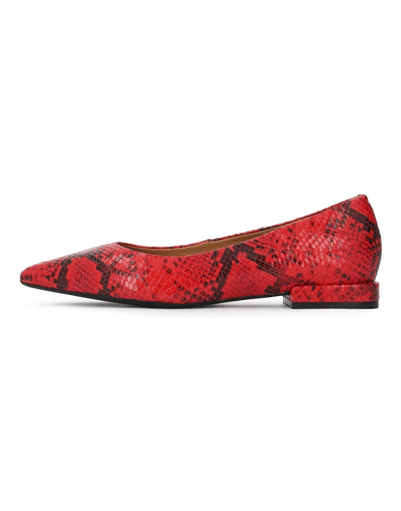 Kazar-Rote-geprägte-Lederpumps-mit-Tiermotiv-rot