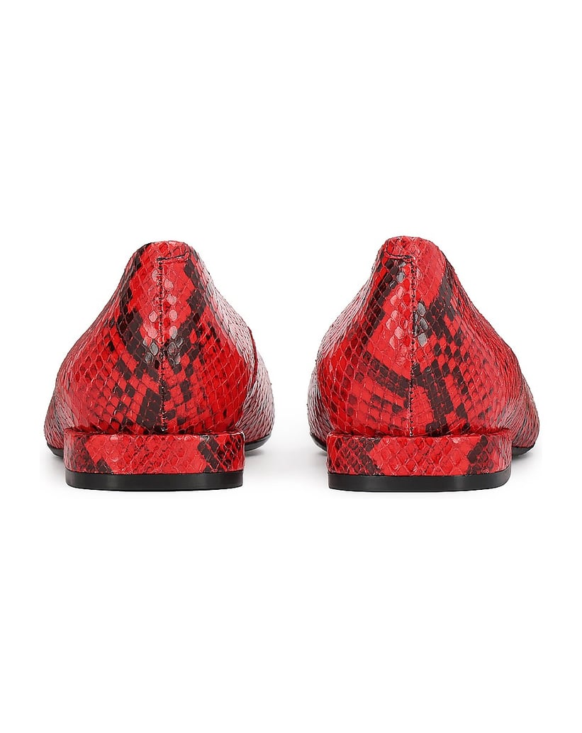 Kazar-Rote-geprägte-Lederpumps-mit-Tiermotiv-rot