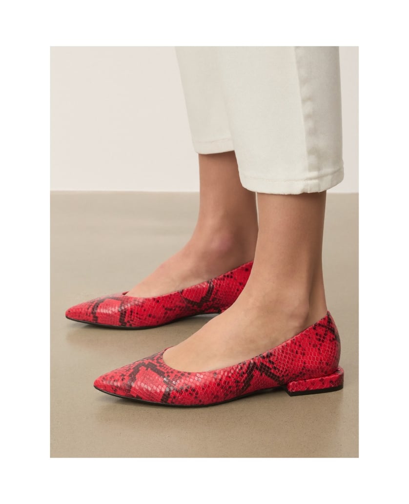 Kazar-Rote-geprägte-Lederpumps-mit-Tiermotiv-rot
