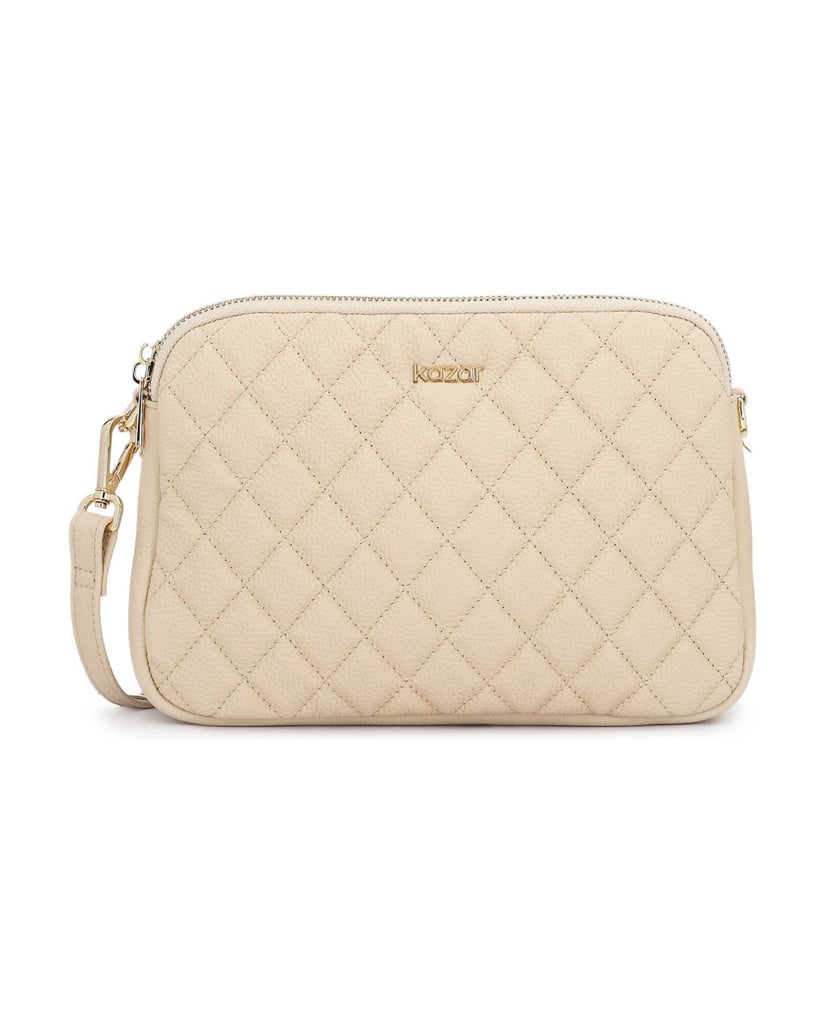 Kazar-Beige-gesteppte-Tasche-mit-Gürtel-beige