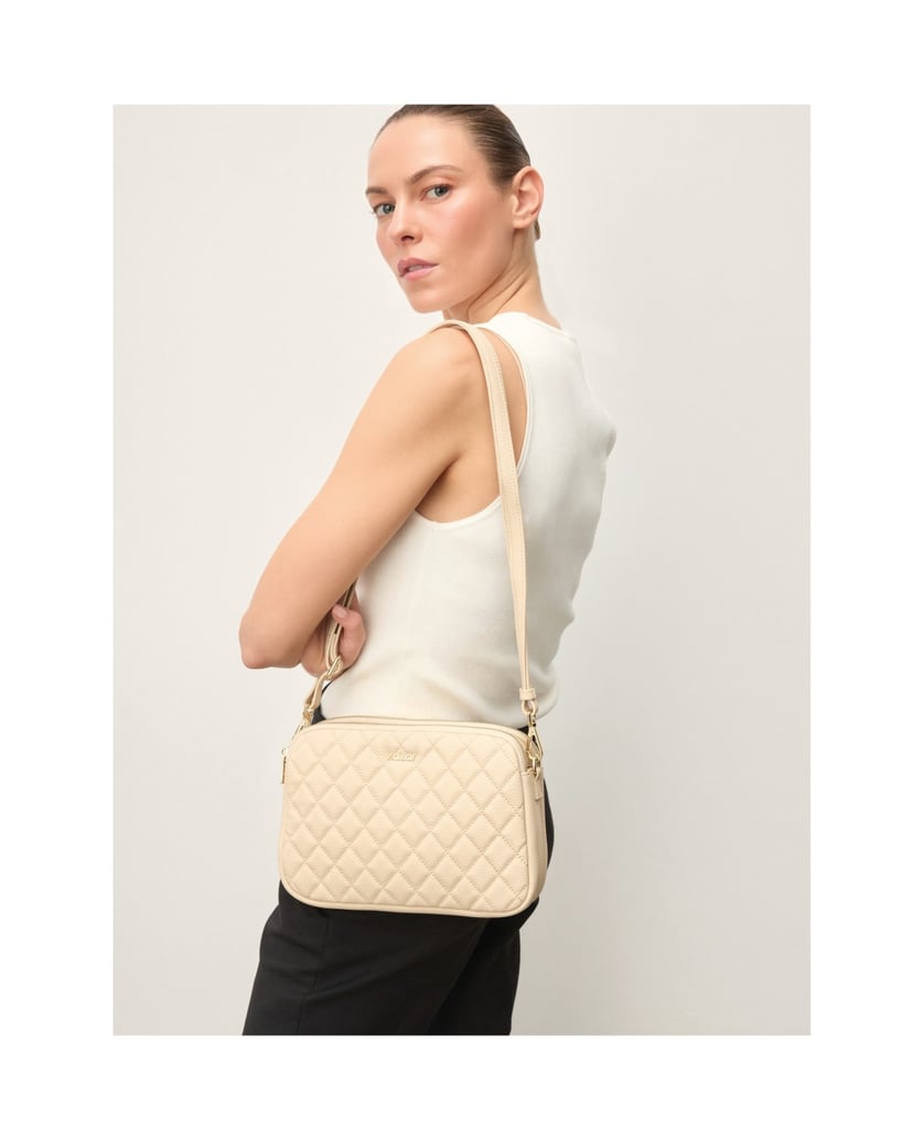 Kazar-Beige-gesteppte-Tasche-mit-Gürtel-beige
