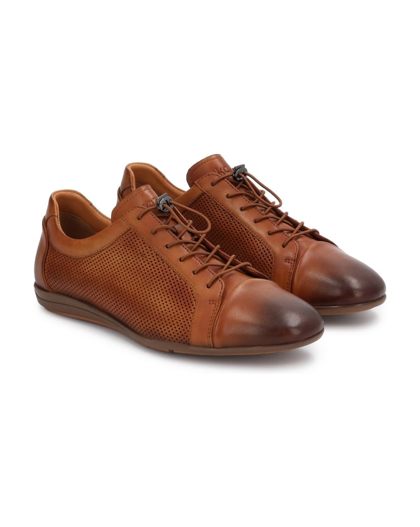 Kazar-Braune-Lederhalbschuhe-mit-perforiertem-Schaft-braun