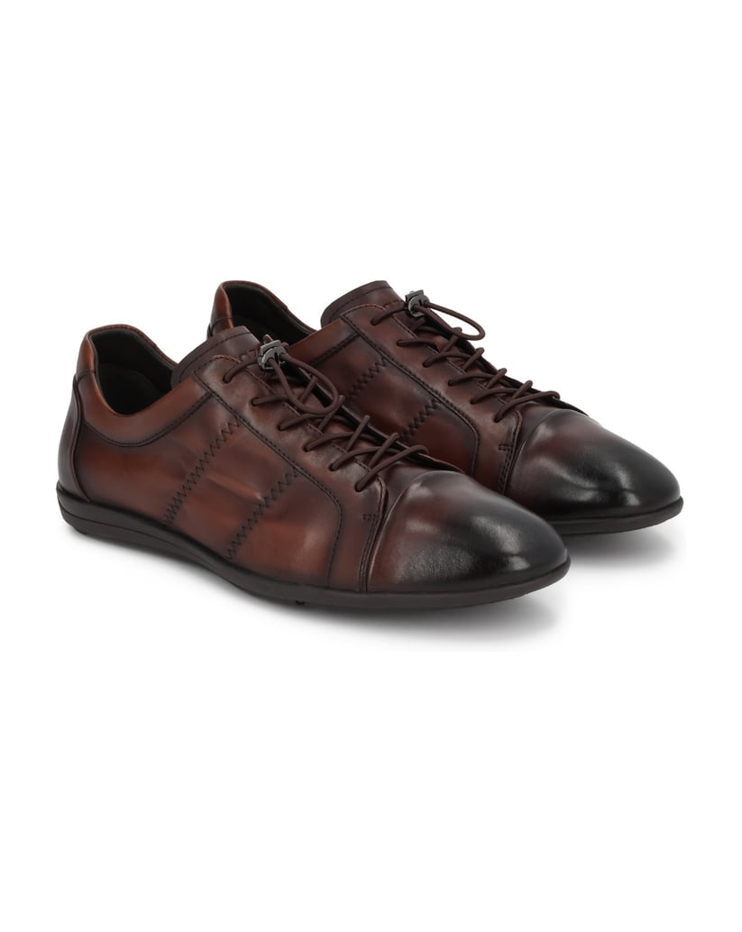 Kazar-Braune-Herren-Halbschuhe-aus-Leder-mit-schattiertem-Schaft-braun