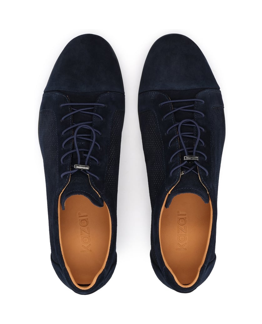 Kazar-Marineblaue-Halbschuhe-mit-Gummibindung-dunkelblau