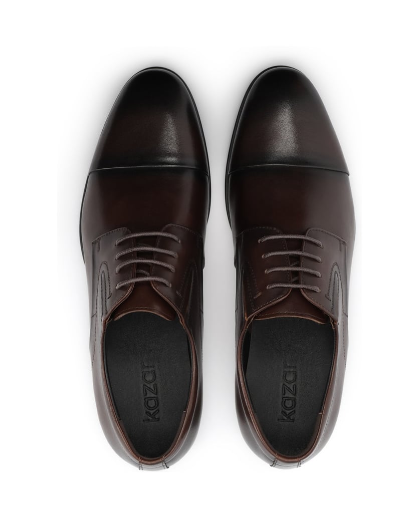 Kazar-Brązowe-skórzane-półbuty-derby-z-noskiem-cap-toe-braun
