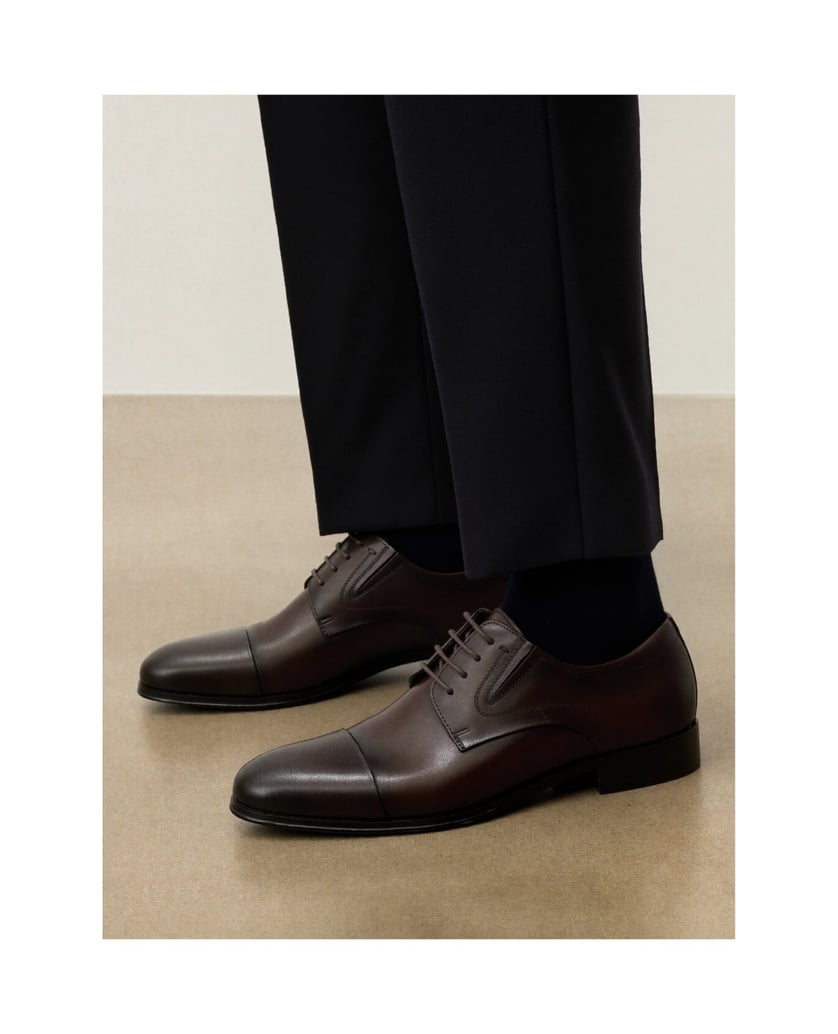 Kazar-Brązowe-skórzane-półbuty-derby-z-noskiem-cap-toe-braun