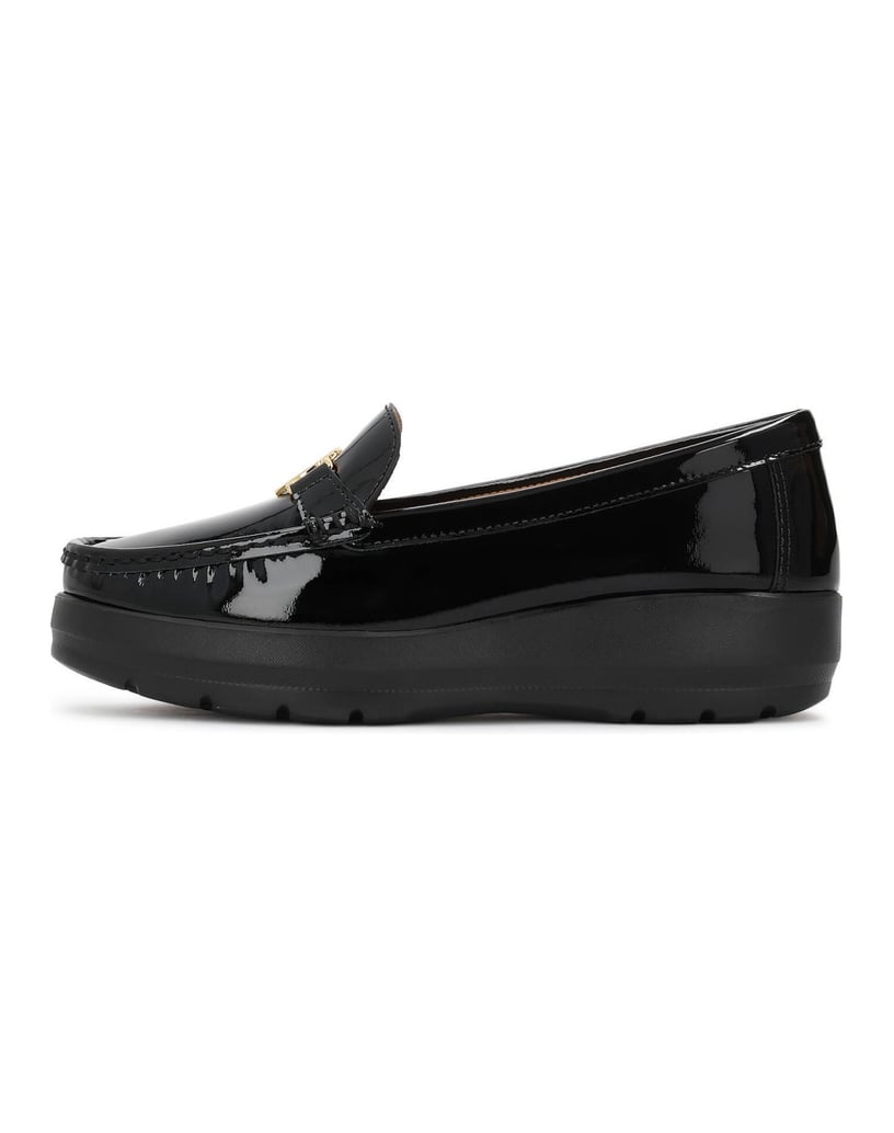 Kazar-Lackierte-Halbschuhe-mit-dicker-Sohle-schwarz