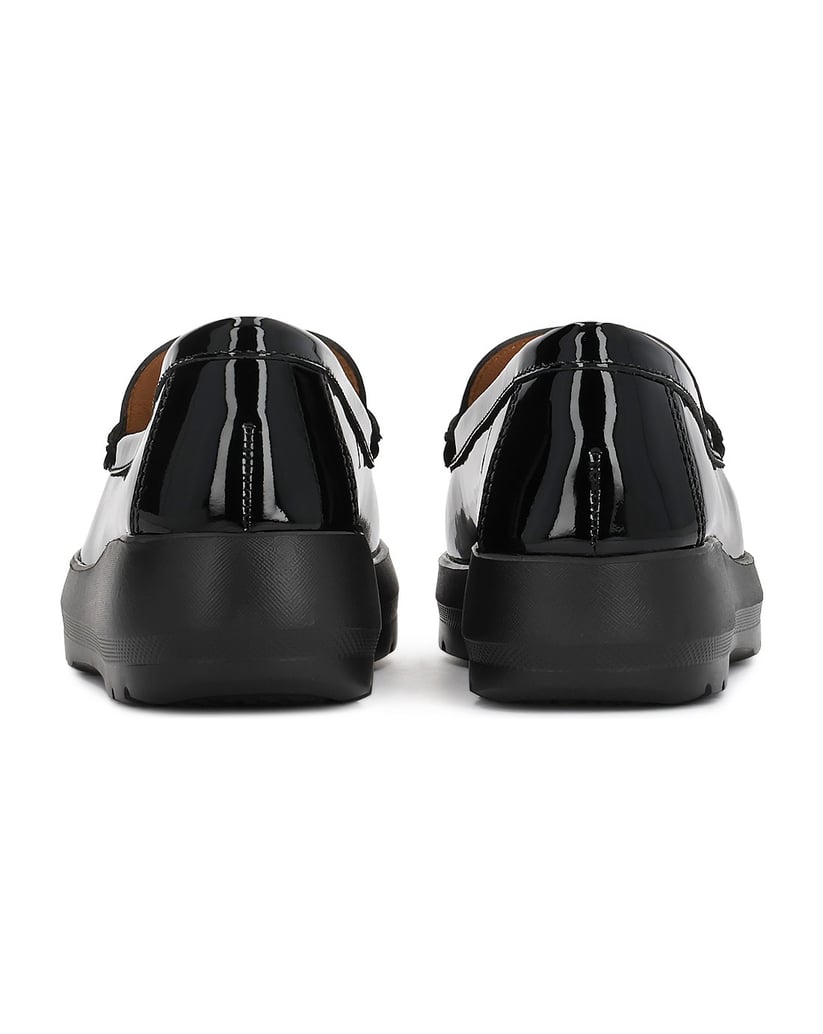 Kazar-Lackierte-Halbschuhe-mit-dicker-Sohle-schwarz