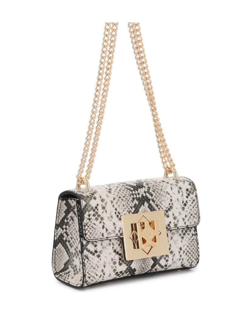 Kazar-Schlange-kleine-Handtasche-mit-Kette-weiss