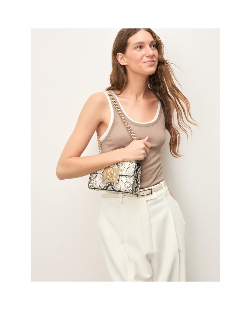Kazar-Schlange-kleine-Handtasche-mit-Kette-weiss