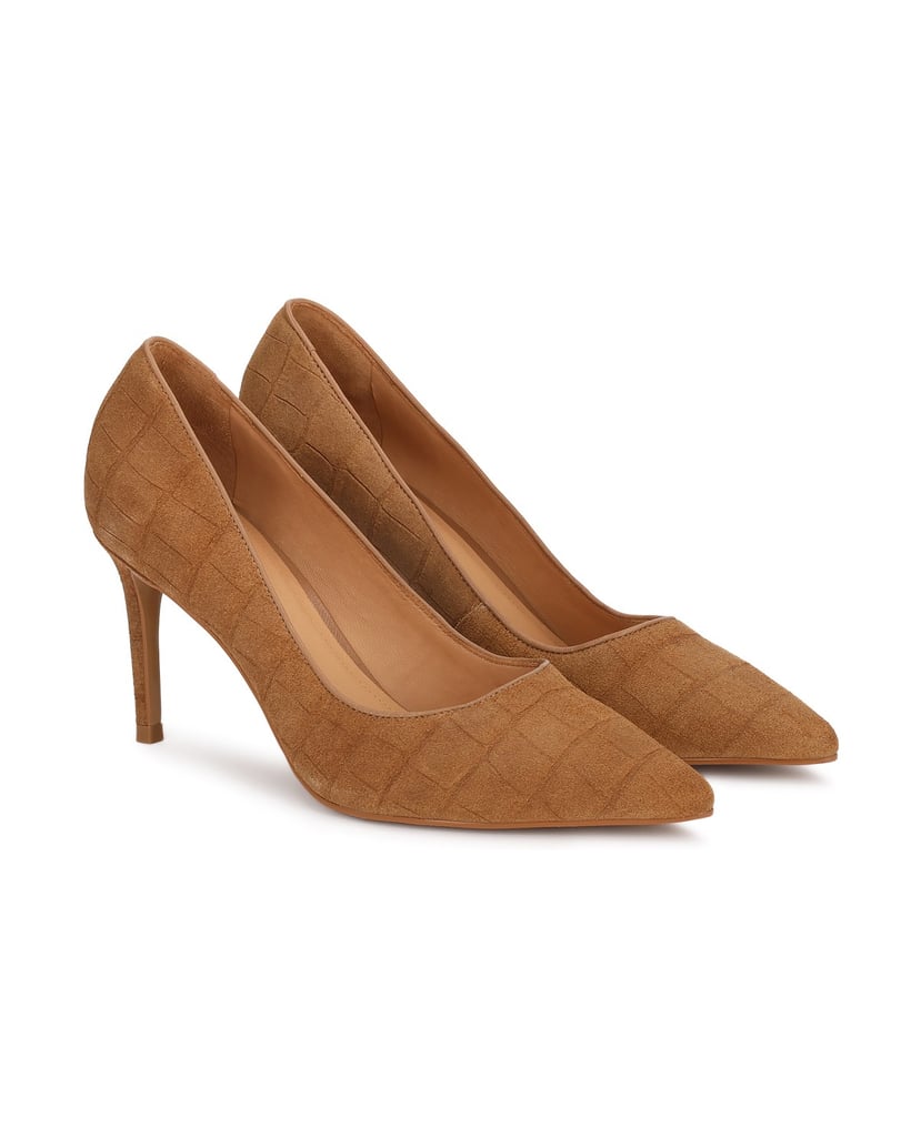 Kazar-Braune-Pumps-mit-exotischem-Muster-camel