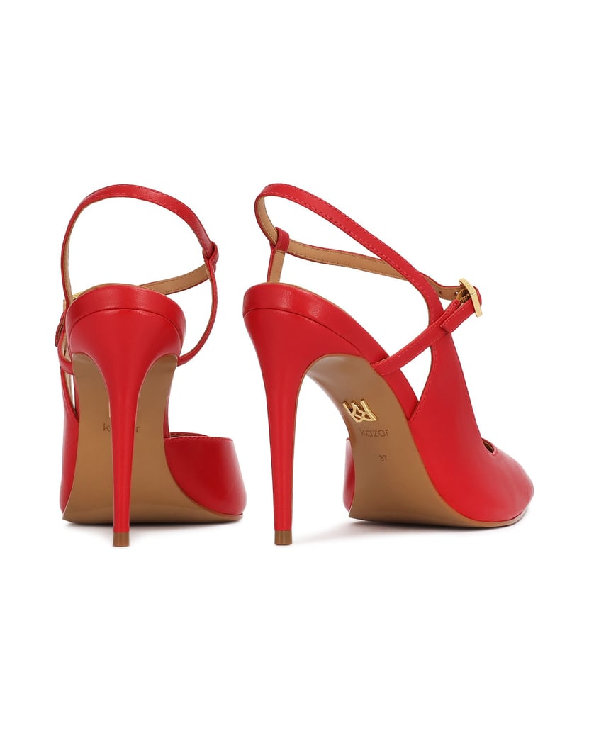 Kazar-Rote-Stiletto-Pumps-mit-offenem-Absatz-rot