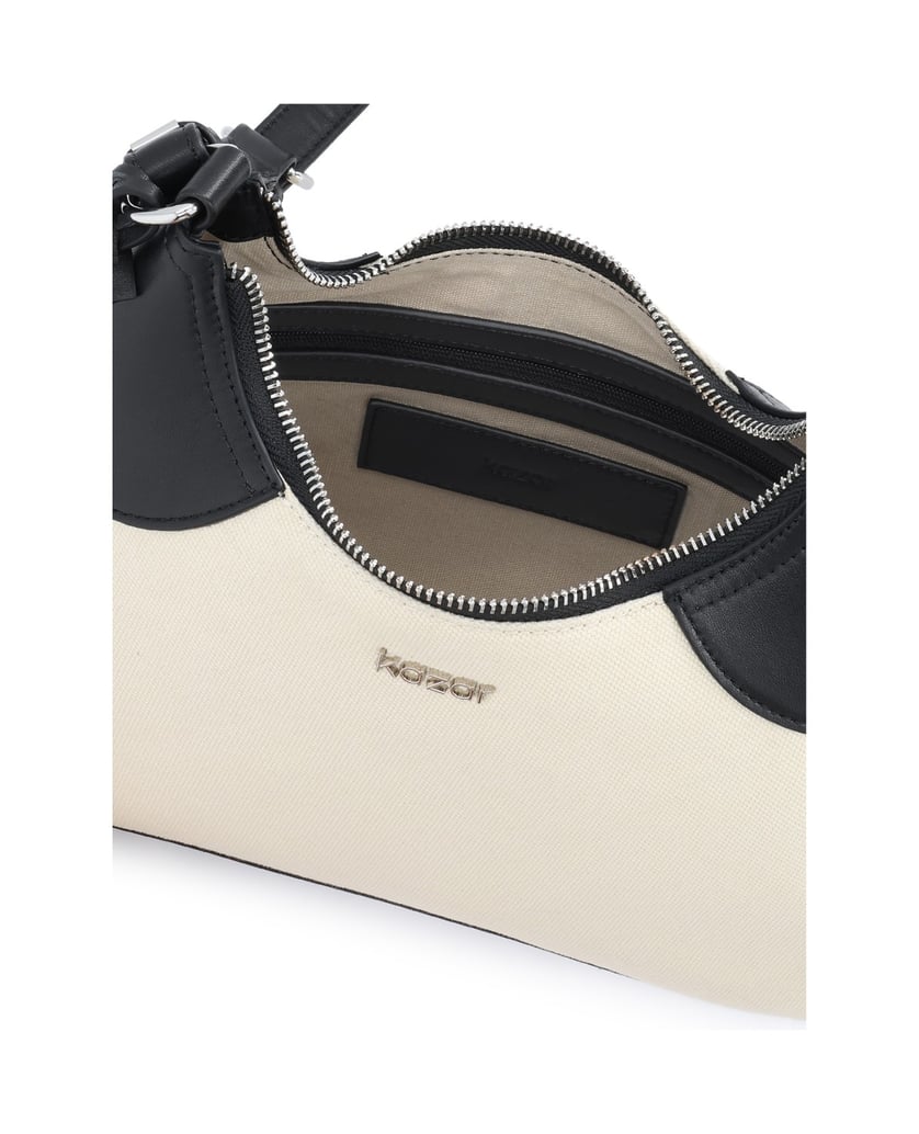 Kazar-Umhängetasche-aus-Stoff-und-Leder-beige