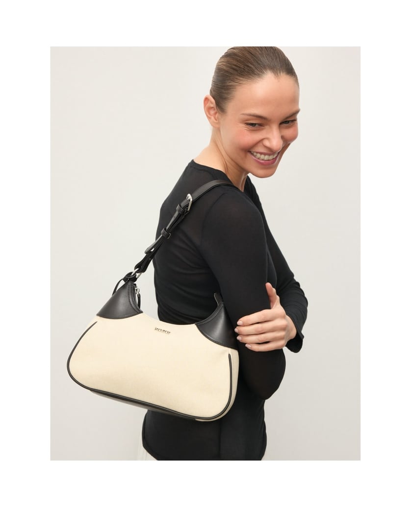 Kazar-Umhängetasche-aus-Stoff-und-Leder-beige