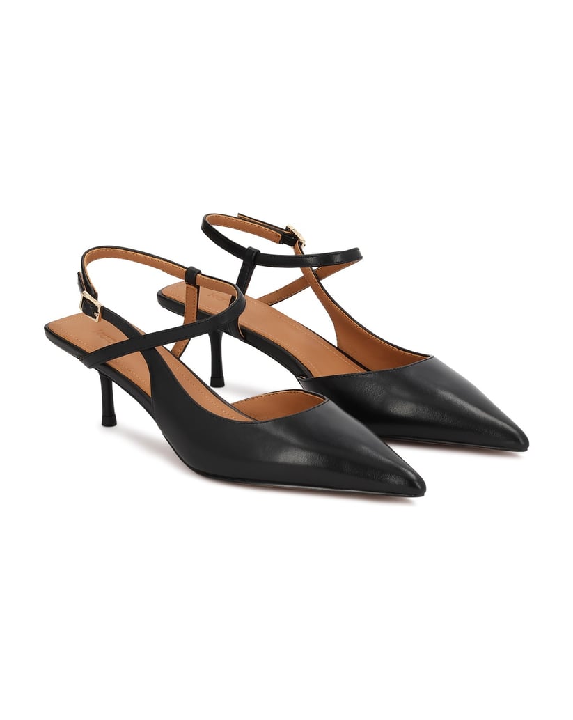 Kazar-Pumps-aus-Leder-mit-offenem-Absatz-schwarz