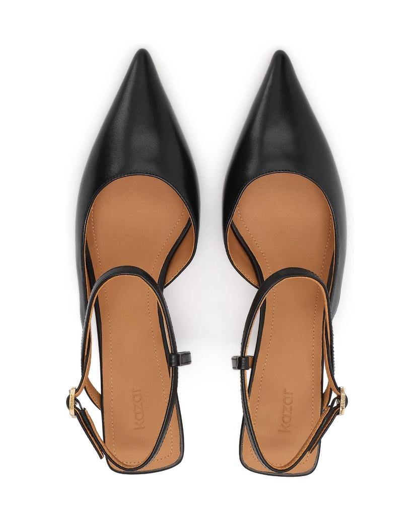 Kazar-Pumps-aus-Leder-mit-offenem-Absatz-schwarz