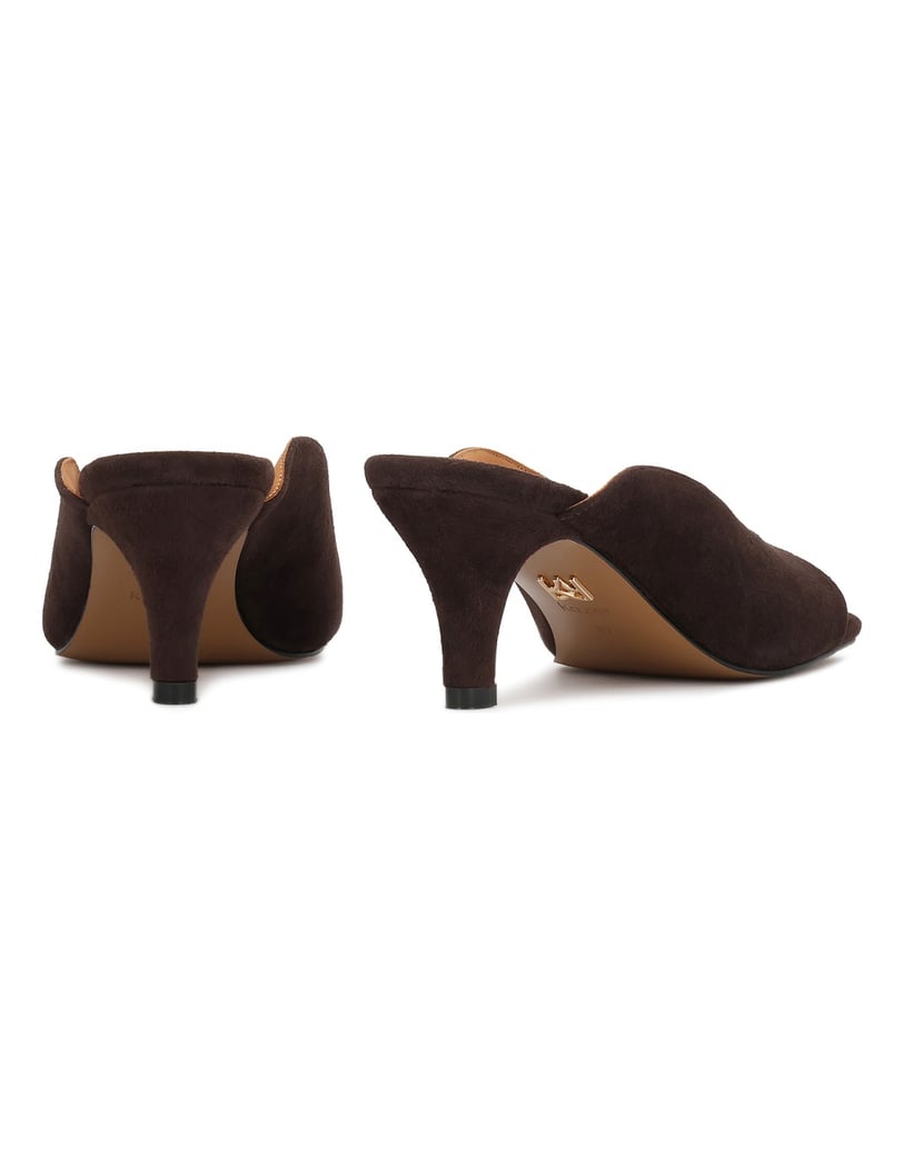 Kazar-Wildleder-Flip-Flops-mit-modischem-Schnitt-dunkelbraun